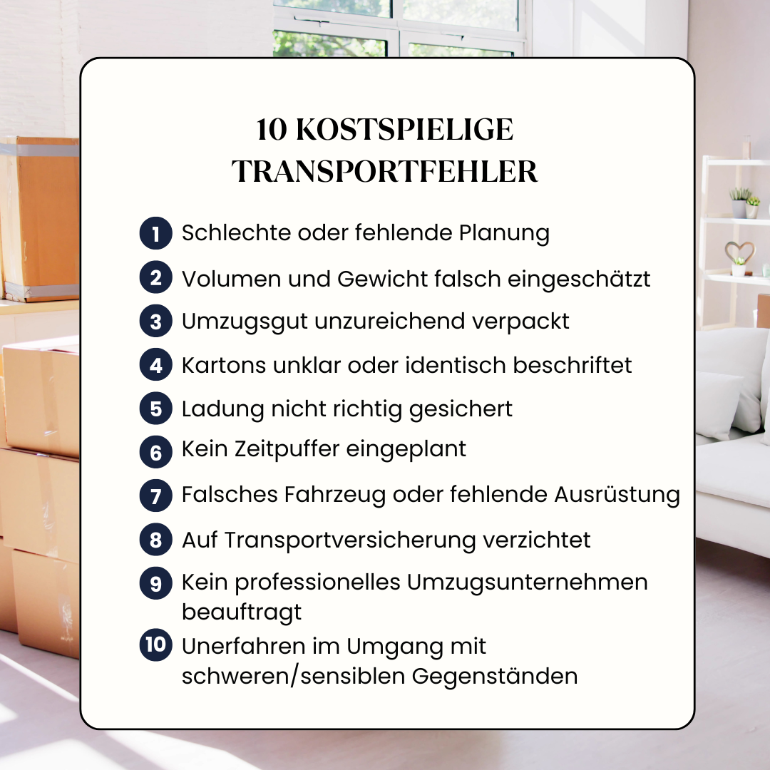 Einer der 10 kostspieligen Transportfehler: unklare oder gleiche Beschriftung aller Kartons 